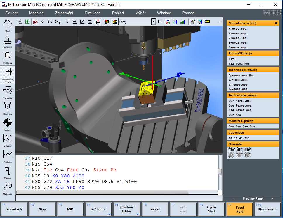 Simulátor CNC programování Simulátor CNC programování MTS TopMill