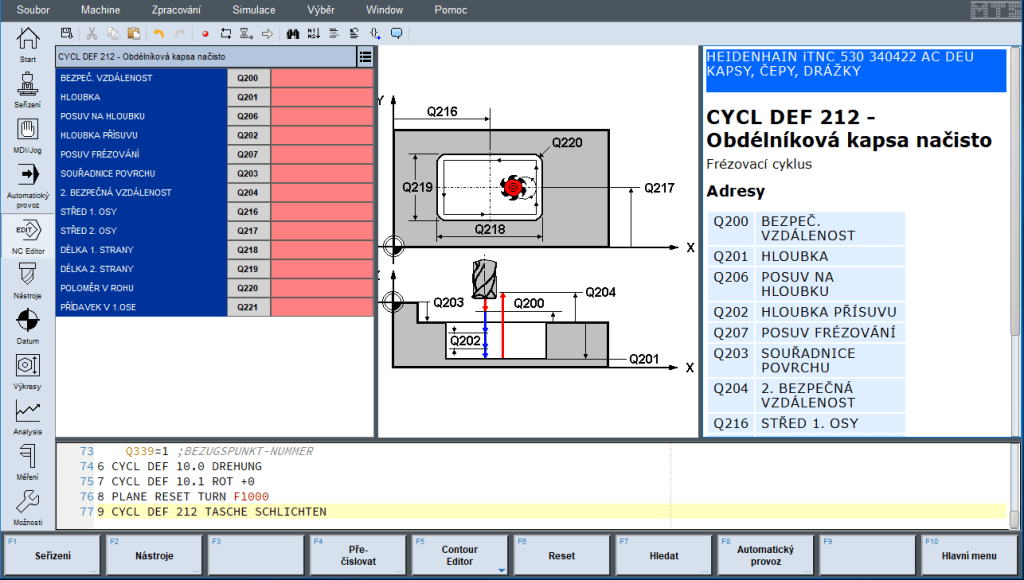 Výuka CNC programování - Dialogové programování s grafickým popisem